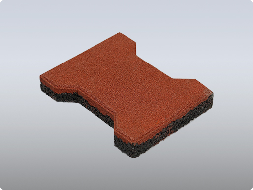Dog-bone rubber tile 